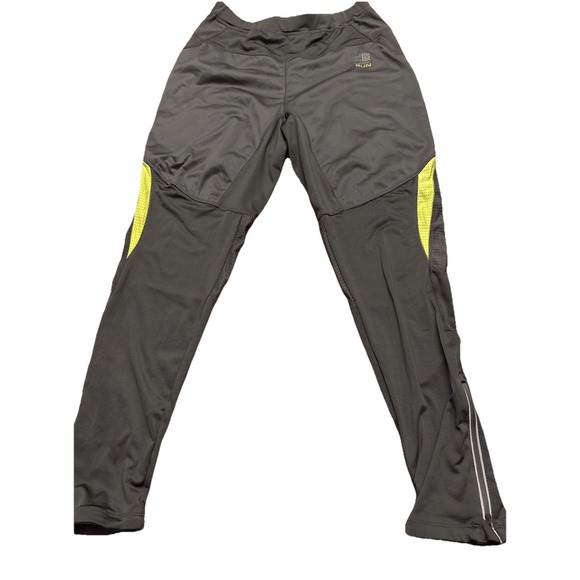 Women's Karrimor Running Pants Leggings Tights X-Lite Grey Neon Green Size Large - Picture 1 of 13